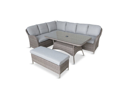 Corner Sofa Set with Rectangular Table