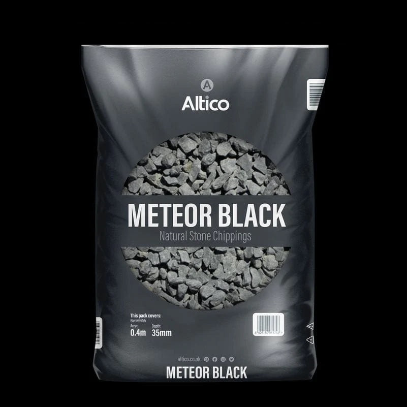 Meteor Black Basalt Stone Large