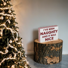 27cm Novelty Christmas Sign | Freestanding Glitter Plaque