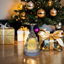 The Snowman™ LED Snow Globe Christmas Tree with Swirling Glitter (33cm)