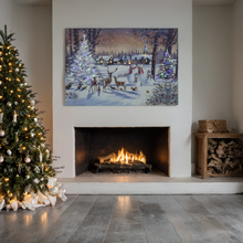 Large Light-Up Richard Macneil Tapestry (145x100cm) | 'Christmas Village' Scene