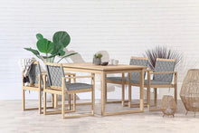 Monaco 4 Seat Dining Collection Acacia & Rope