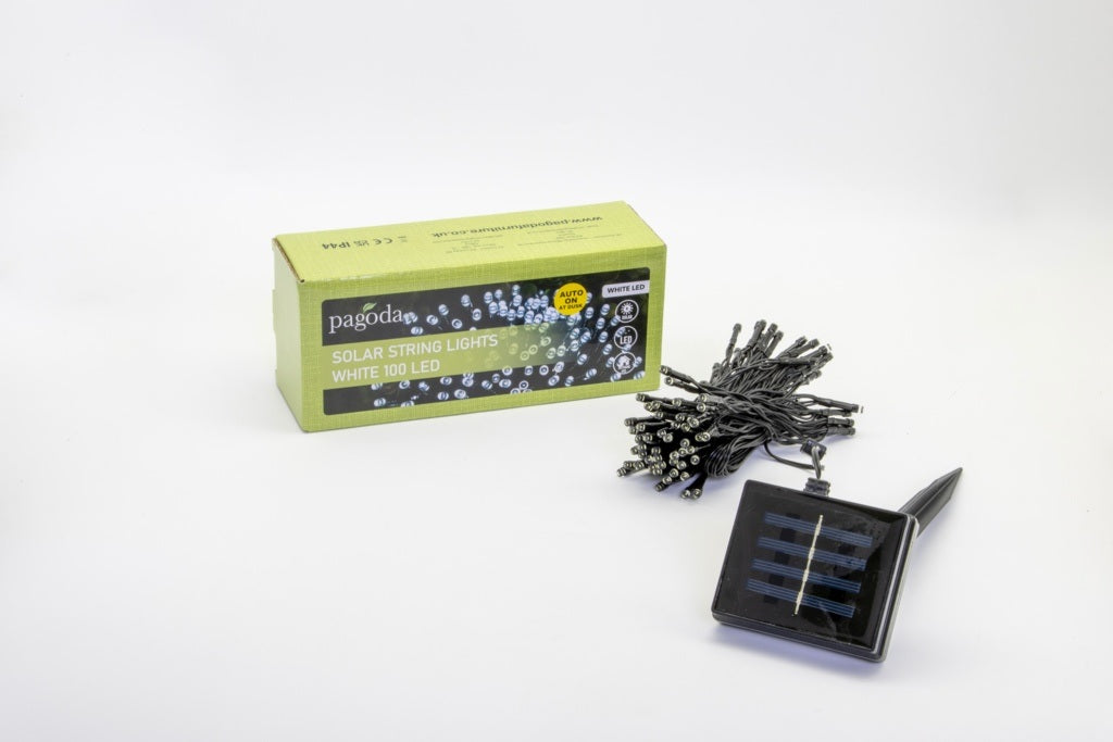 Pagoda 100 LED Solar-Powered String Lights
