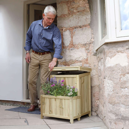 Parcel Storage with Planter Disguise