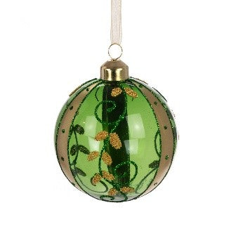 GLASS Francene Bauble 8cm