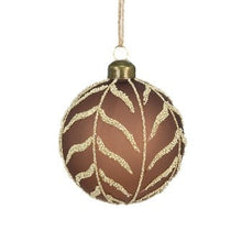 GLASS Noa Bauble 8cm Brown