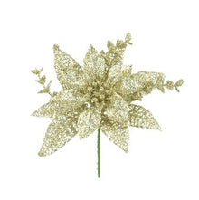 Poinsettia Xmas Pick 15cm