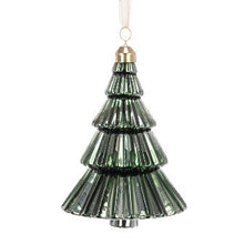 GLASS Tree Hanger 14cm Green