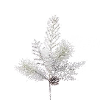 Snowy Pine W/Baubles Spray 51cm