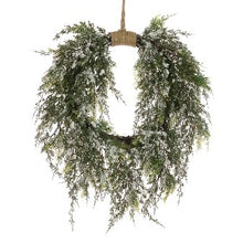Snowy Cedar Jute Wreath 64cm