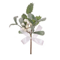 Snow Berry Mistletoe Pick 22cm
