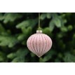 8cm mink felt effect glass onion with gold lines
