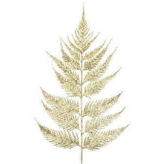Sparkle Leather Fern Leaf 55cm
