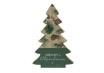 19cm wooden tree-MERRY CHRISTMAS/acorns
