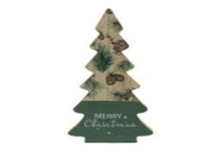 19cm wooden tree-MERRY CHRISTMAS/acorns