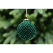 8cm green flocked pillow design ball