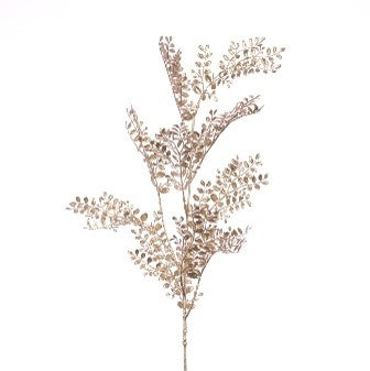 Metallic Delicate Leaf Spray