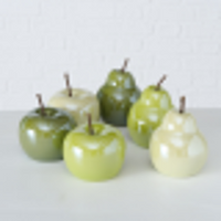 Decorative object Perly, 6 ass., Pear, Apple, H 13,00 cm, Porcelain,
