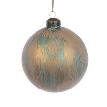 GLASS Selene Bauble 10cm Gold/sage