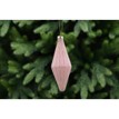 12cm mink felt effect glass drop with gold lines