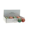8cm 2 asstd red / green with gold glitter in pdq