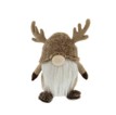 20cm cream/brown plush sitting gonk in antlers