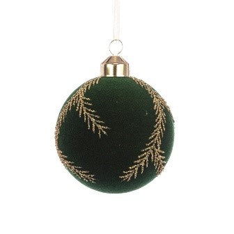 GLASS Haley Bauble 8cm Green