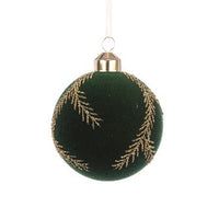 GLASS Haley Bauble 8cm Green
