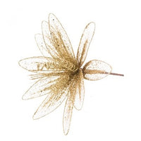 Glitter Wire Poinsettia 29cm