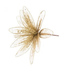 Glitter Wire Poinsettia 29cm