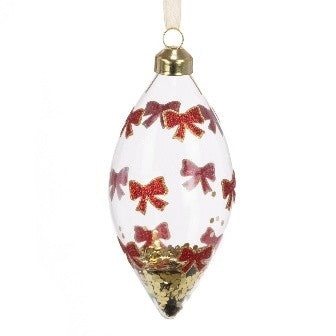 GLASS Bows Finial 12cm