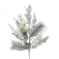 Snowy Pinecone Spray 74cm