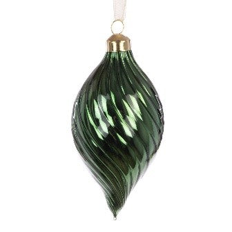 GLASS Arlette Finial 12cm Green