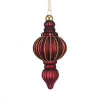 GLASS Glitter Finial 15cm