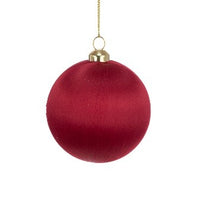 Silk Bauble 8cm red