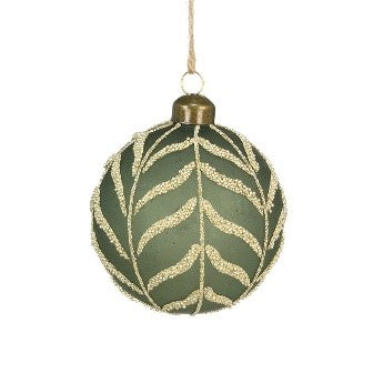 GLASS Noa Bauble 8cm Green