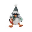 27cm black/white plush sitting penguin