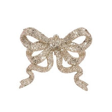 Glittered Bow Clip 11cm CHA
