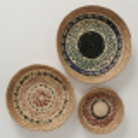 Wall object Kiano, Round, Mat, Jute, L 4 cm