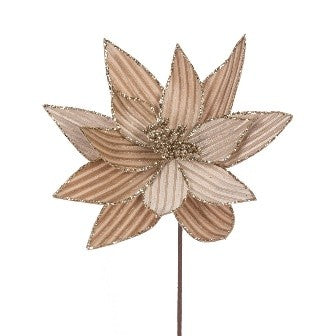 Velvet Striped Poinsettia Stem