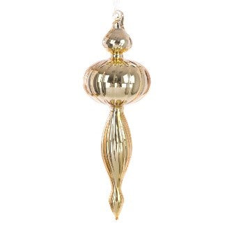 GLASS Fancy Finial 24cm Gold