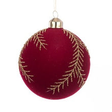 GLASS Haley Bauble 10cm Red