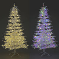 150cm Saxon Snow Pine w/200 Col Switch LEDs