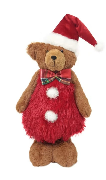 Santa Bear Standing Small