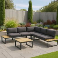 Venice Corner Sofa Collection w/ Polywood Table