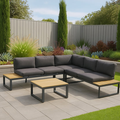 Venice Corner Sofa Collection w/ Polywood Table