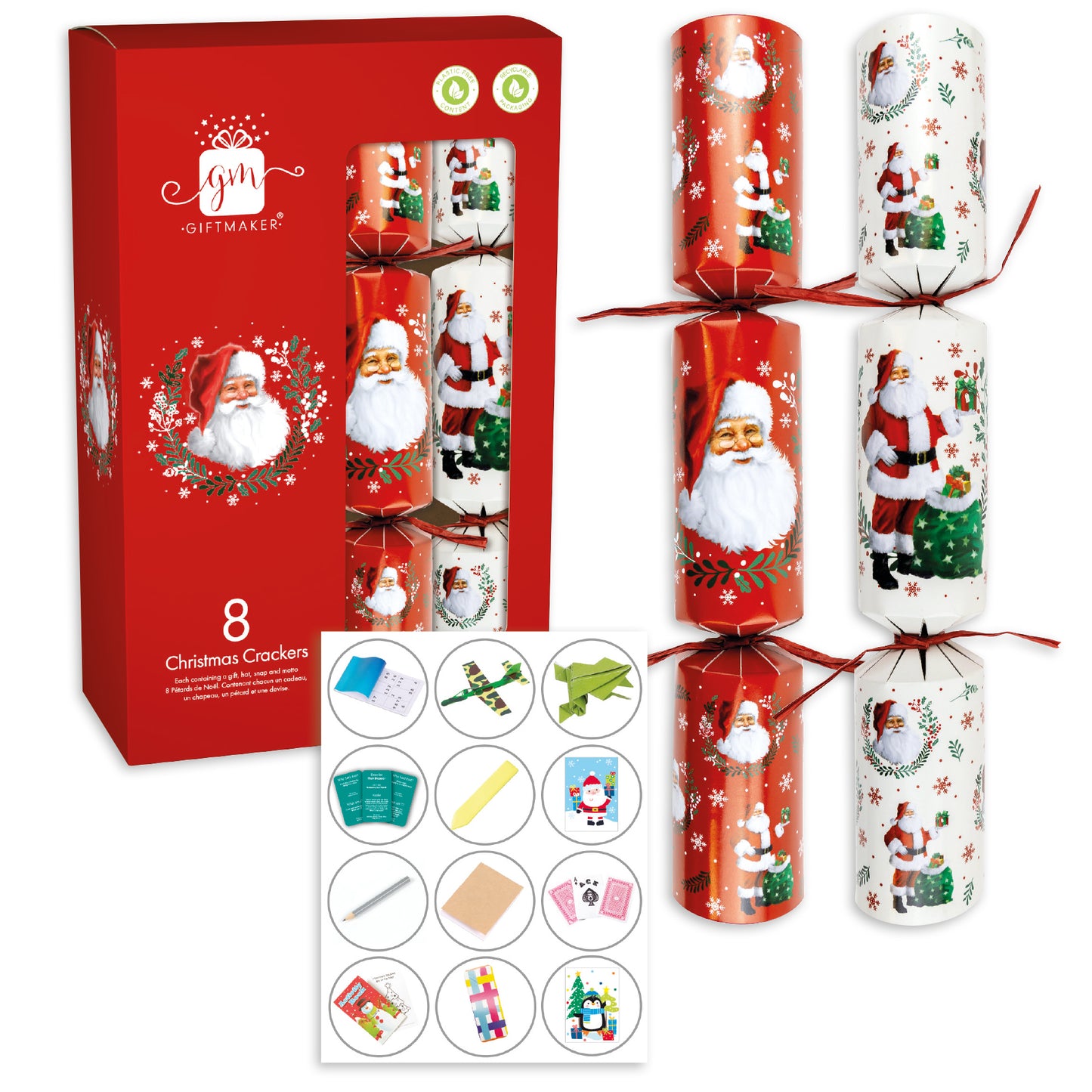 8 x 12" Traditional Santa Crackers