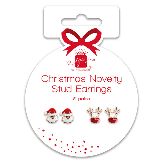 2 pairs of Festive Stud Earrings