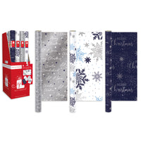 Wrapping Paper 4m x 69cm Blue/Silver - 3 Design Options