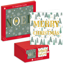 Pack of 10 Christmas Cards - Incl. 2 Designs